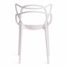 Стул Cat Chair (mod. 028) пластик, 53 x 59 x 82,5 см, белый (White C0057) (Комплект из 2 шт.) белый пластик