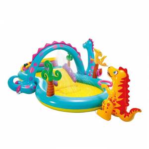 Игровой центр 302х229х112см "Динолэнд" с разбрыз., горкой и игрушками, 290л, до 81кг, от 2 лет