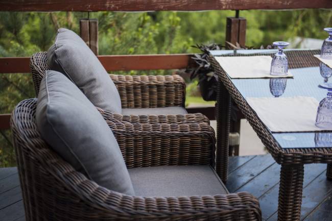 "Кон Панна" кресло из искусственного ротанга, цвет коричневый "Кон Панна" кресло из искусственного ротанга, цвет коричневый