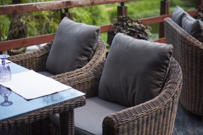 "Кон Панна" кресло из искусственного ротанга, цвет коричневый "Кон Панна" кресло из искусственного ротанга, цвет коричневый