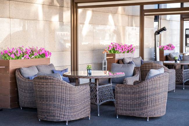 "Кон Панна" кресло из искусственного ротанга, цвет коричневый "Кон Панна" кресло из искусственного ротанга, цвет коричневый