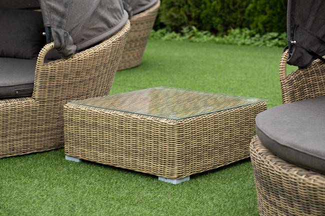 "Лунго" журнальный столик плетеный, цвет соломенный