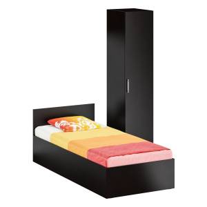 Кровать односпальная 900 с пеналом Стандарт цвет венге