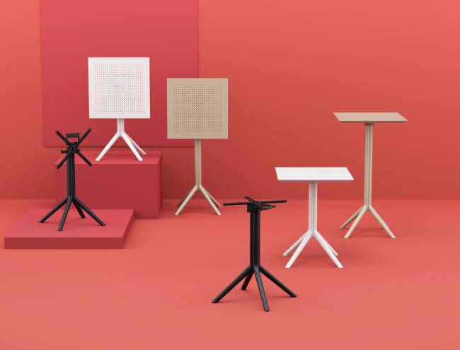 Стол пластиковый складной Sky Folding Table 60 черный 600х600х740 мм Стол пластиковый складной Sky Folding Table 60 черный 600х600х740 мм