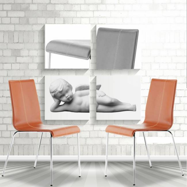 Стул офисный Kuadra темно-рыжий 460х530х865 мм Стул офисный Kuadra темно-рыжий 460х530х865 мм