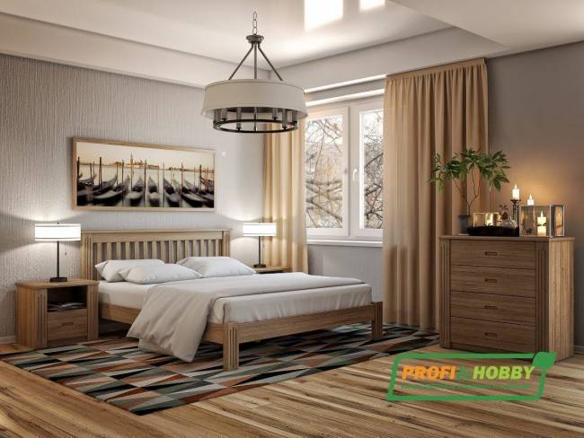 Кровать Rino 1600 х 2000 ясень, без покраски
