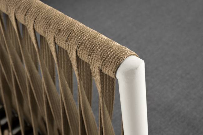 "Касабланка" диван 3-местный плетеный из роупа, каркас алюминий светло-серый (RAL7035) муар, роуп серо-коричневый 23мм, ткань серая 017 "Касабланка" диван 3-местный плетеный из роупа, каркас алюминий светло-серый (RAL7035) муар, роуп серо-коричневый 23мм, ткань серая 017