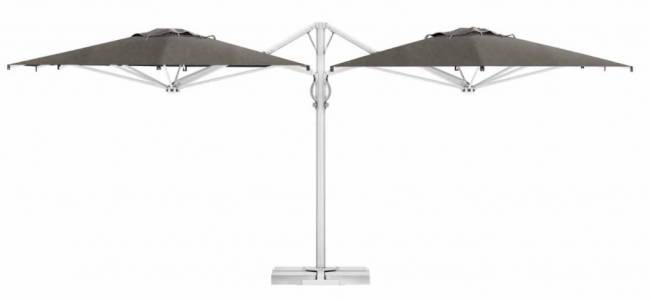 Зонт профессиональный двухкупольный 2.9х6 м Galaxia Dual V StarWhite белый, серо-коричневый 2900х6000 мм Зонт профессиональный двухкупольный 2.9х6 м Galaxia Dual V StarWhite белый, серо-коричневый 2900х6000 мм