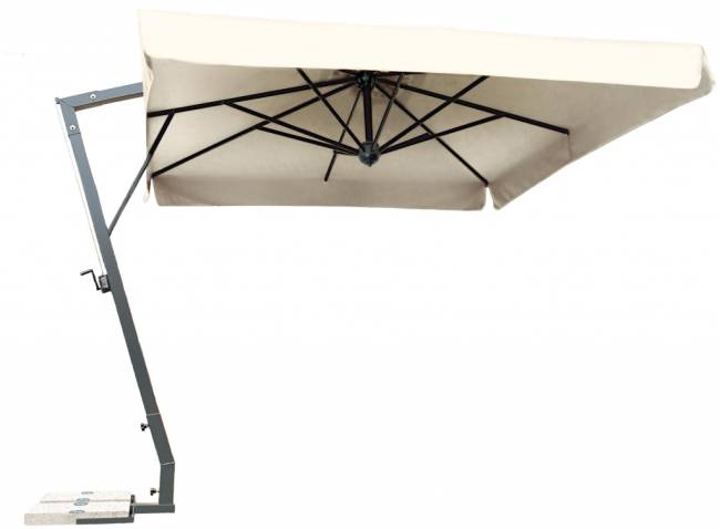 Зонт профессиональный 3х4 м Napoli Braccio антрацит, слоновая кость 3000х4000 мм