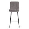 Барный стул  Medeo/Медео велюр, серый, 29, 45х56х113 см серый велюр