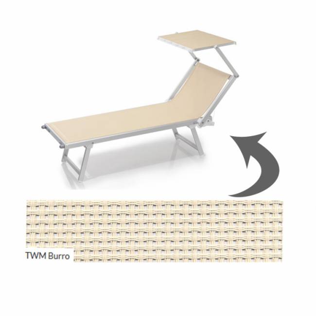 Шезлонг-лежак металлический 501 Relax серебристый, слоновая кость 1820х730х400 мм Шезлонг-лежак металлический 501 Relax серебристый, слоновая кость 1820х730х400 мм