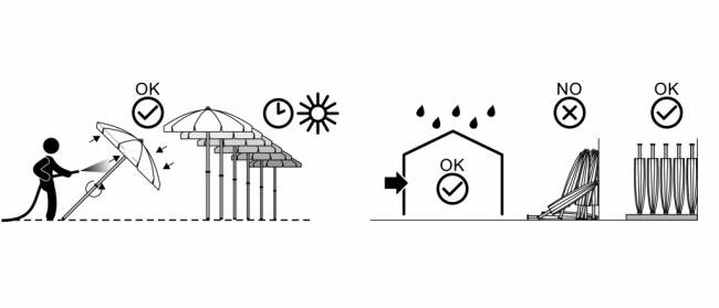 Зонт пляжный профессиональный Ø2.4 м Cezanne тортора Ø2400 мм