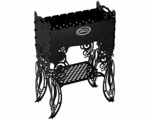 Мангал разборный "Бабочка", сталь AISI304, 3мм