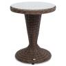 "Леванте" стол круглый из искусственного ротанга, цвет коричневый