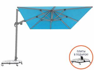 Зонт профессиональный 3х3 м Banana Plus серебристый, голубой 3000х3000 мм Зонт профессиональный 3х3 м Banana Plus серебристый, голубой 3000х3000 мм