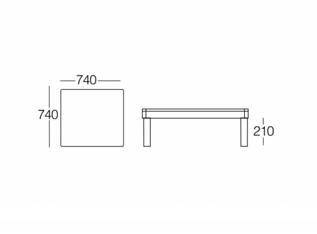 Диван модульный Slim Stripe 2960х740х687 мм Диван модульный Slim Stripe 2960х740х687 мм