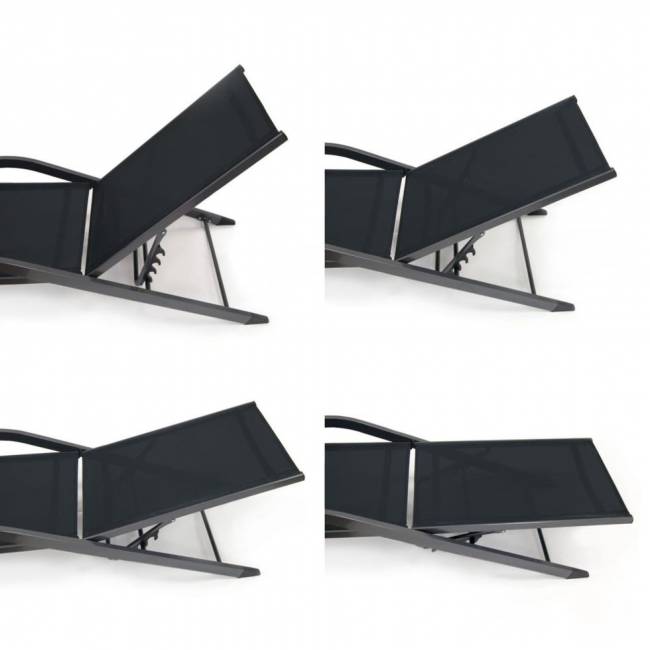 Шезлонг (лежак) Garden Way VICKY 770527, черный