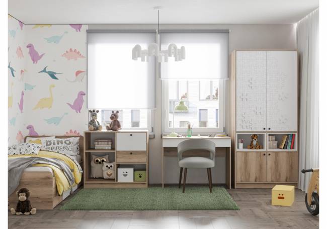 Комод Кинд ТБ-01 супермат белый / дуб делано