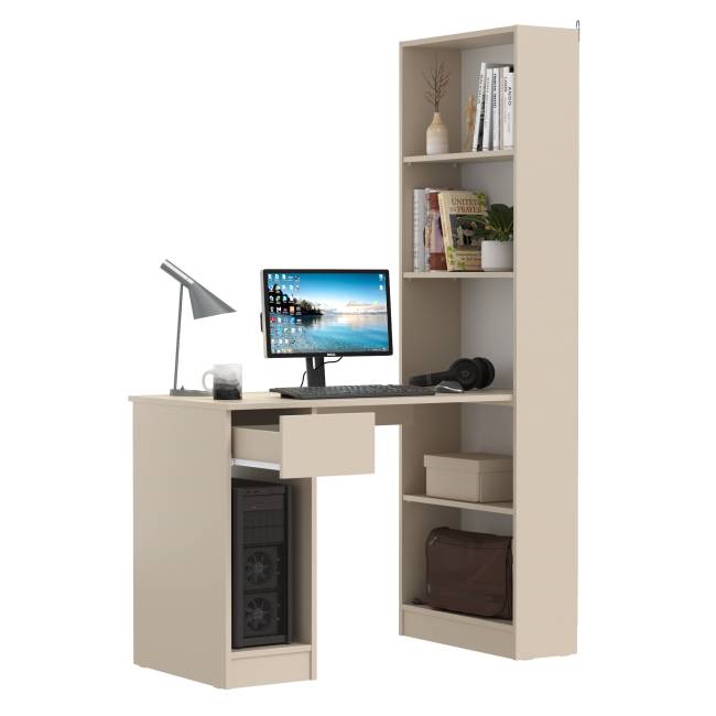 Компьютерный стол со шкафом комбинированным Лайт 10.01 цвет сатин Компьютерный стол со шкафом комбинированным Лайт 10.01 цвет сатин