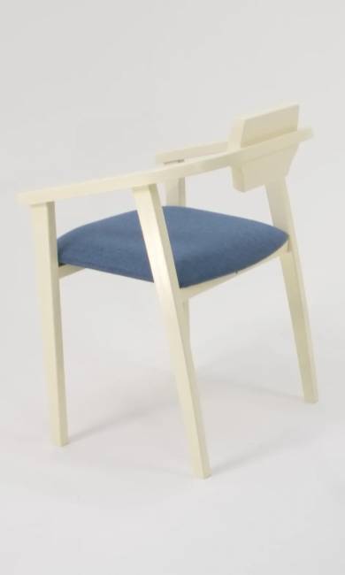 Стул-кресло Челси ПМ слоновая кость синий