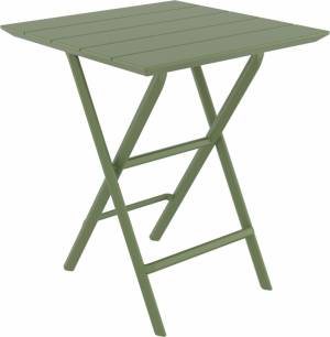Стол пластиковый складной Helen Folding Table 60 оливковый 600х600х740 мм
