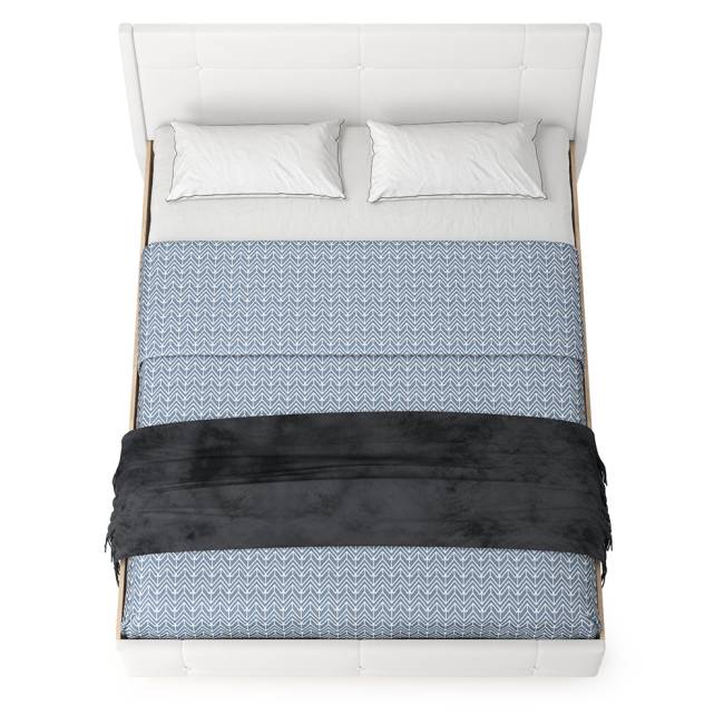 Кровать Муссон с подъёмным ортопедическим основанием цвет дуб эндгрейн элегантный/искусственная кожа белая Кровать Муссон с подъёмным ортопедическим основанием цвет дуб эндгрейн элегантный/искусственная кожа белая