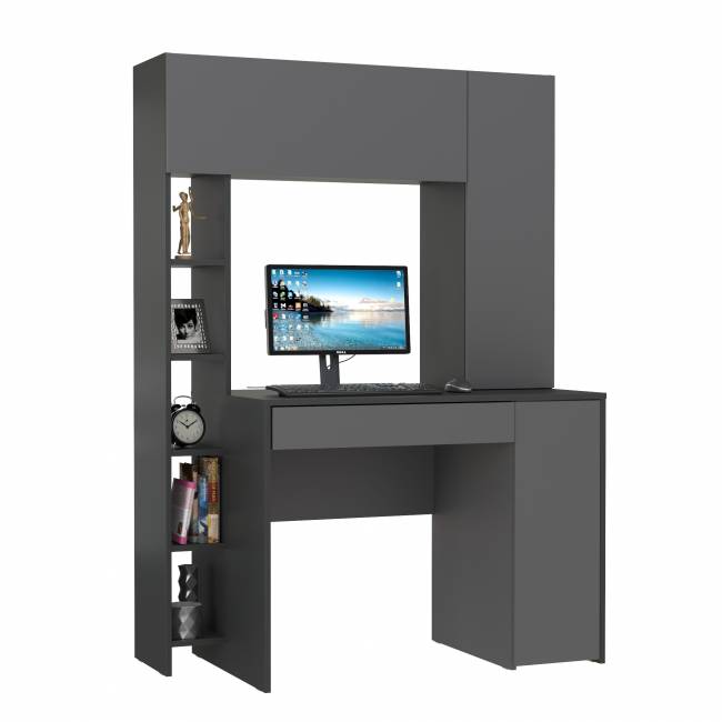 Стол компьютерный с надстройкой Комфорт 12.71 цвет антрацит/тёмно-серый Стол компьютерный с надстройкой Комфорт 12.71 цвет антрацит/тёмно-серый