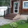 Ступень из ДПК DECKRON пустотелая с брашингом, 320*28*4000, венге