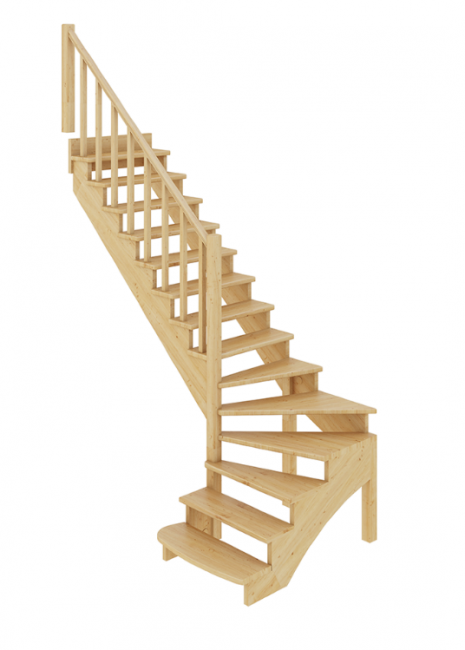 Деревянная лестница К-001м/1 под покраску