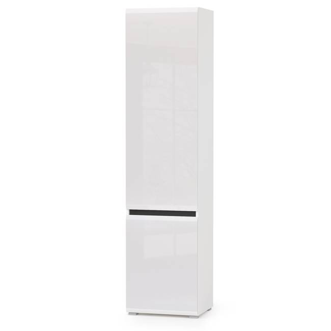 Стенка для гостиной Сидней № 6 цвет белый/чёрный/фасады МДФ белый глянец Стенка для гостиной Сидней № 6 цвет белый/чёрный/фасады МДФ белый глянец