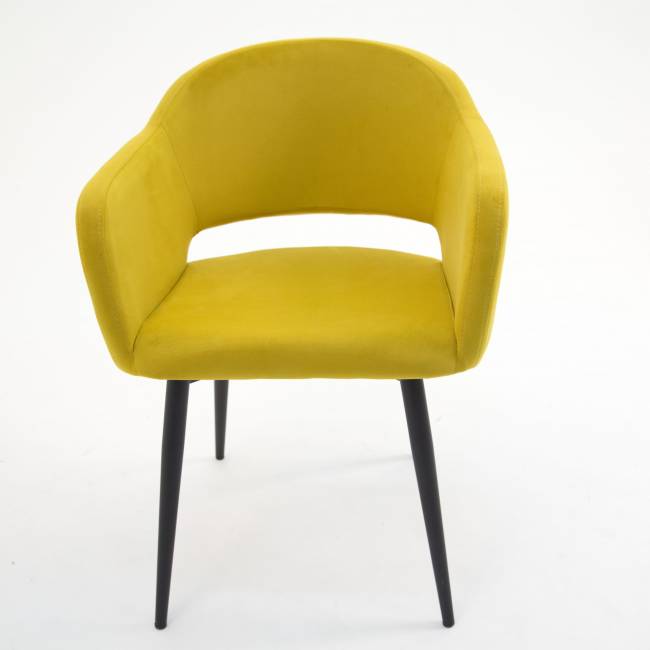 Стул Пичч чёрный / горчичный