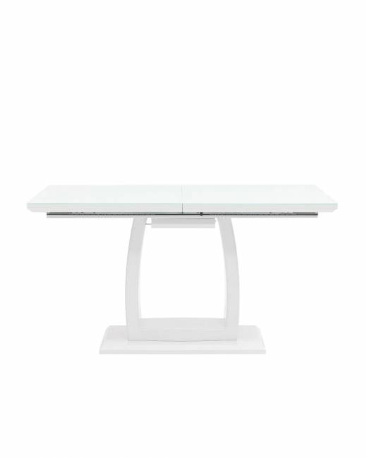 Стол обеденный Орлеан раскладной 140-170*80 глянцевый белый